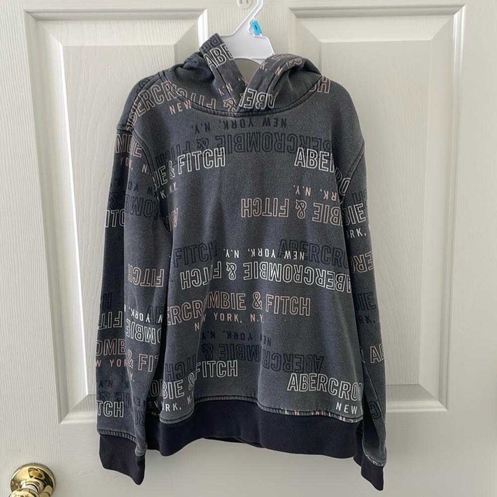 Boys grey Abercrombie hoodie sweatshirt